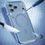 iPhone 18 Pro Max Crystal Shield Clear Magnetic Acrylic Hybrid TPU Phone Case - Light Blue