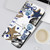 iPhone 18 Pro Max Crystal-Texture Painted Vegan Leather Phone Case - Leopard Star Butterfly