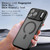 iPhone 18 Pro Max C-type Armor MagSafe PC Hybrid TPU Phone Case - Frosted Black