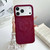 iPhone 18 Pro Max Denim MagSafe Magnetic PC + PU Phone Case - Cherry Red