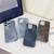 iPhone 18 Pro Max Denim MagSafe Magnetic PC + PU Phone Case - Grayish Blue