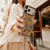 iPhone 18 Pro Max Denior Vintage Boho Embroidery Style Magnetic Protective Phone Case - Yellow
