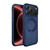 iPhone 18 Pro Max Dots Skin Feel Magnetic Phone Case with 360 Rotating Holder - Blue