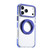 iPhone 18 Pro Max Dual Color Clear 360 Degree Rotation Holder Magnetic Phone Case - Dark Blue