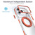 iPhone 18 Pro Max Dual Color Clear 360 Degree Rotation Holder Magnetic Phone Case - Orange
