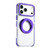 iPhone 18 Pro Max Dual Color Clear 360 Degree Rotation Holder Magnetic Phone Case - Purple