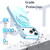 iPhone 18 Pro Max Dual Color Gradient Discolor 360 Degree Rotation Holder Magnetic Phone Case - Blue