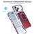 iPhone 18 Pro Max Dual Color Gradient Discolor 360 Degree Rotation Holder Magnetic Phone Case - Cherry Red