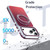 iPhone 18 Pro Max Dual Color Gradient Discolor 360 Degree Rotation Holder Magnetic Phone Case - Cherry Red