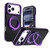 iPhone 18 Pro Max Dual Color Skin Feel 360 Degree Rotation Holder Magnetic Phone Case - Purple
