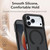 iPhone 18 Pro Max Dual Color Skin Feel Magnetic Phone Case - Black