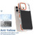 iPhone 18 Pro Max Dual-Color Carbon Fiber Texture Acrylic Hybrid TPU Phone Case - Orange