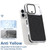 iPhone 18 Pro Max Dual-Color Carbon Fiber Texture Magsafe Phone Case - Black