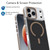 iPhone 18 Pro Max Dual-Color Carbon Fiber Texture Magsafe Phone Case - Gold