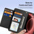 iPhone 18 Pro Max DUX DUCIS Lawa Series 2 in 1 Wallet Zipper Detachable MagSafe Phone Case with Lanyard - Black