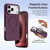 iPhone 18 Pro Max DUX DUCIS Lawa Series 2 in 1 Wallet Zipper Detachable MagSafe Phone Case with Lanyard - Cherry Red