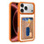 iPhone 18 Pro Max Electroplated Card Bag Acrylic Hybrid TPU Phone Case - Orange