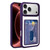 iPhone 18 Pro Max Electroplated Card Bag Acrylic Hybrid TPU Phone Case - Purple