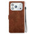 iPhone 18 Pro Max Ethnic Pattern Embossed Vegan Leather Phone Case - Brown