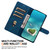 iPhone 18 Pro Max Ethnic Pattern Embossed Vegan Leather Phone Case - Dark Blue