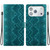 iPhone 18 Pro Max Ethnic Pattern Embossed Vegan Leather Phone Case - Green