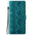 iPhone 18 Pro Max Ethnic Pattern Embossed Vegan Leather Phone Case - Green
