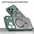 iPhone 18 Pro Max Fan Dun Series TPU Hybrid PC Frosted Magsafe Phone Case - Green