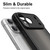 iPhone 18 Pro Max Fan Dun Series TPU Hybrid PC Frosted Phone Case - Black