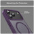 iPhone 18 Pro Max Fanying Series PC Hybrid TPU Translucent Frosted MagSafe Phone Case - Crystal Purple