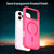 iPhone 18 Pro Max Fanying Series PC Hybrid TPU Translucent Frosted MagSafe Phone Case - Rose Red