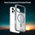 iPhone 18 Pro Max Fanying Series PC Hybrid TPU Translucent Frosted MagSafe Phone Case - Silver Grey