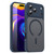 iPhone 18 Pro Max Fanying Series Precision Camera Hole PC Hybrid TPU Translucent Frosted Magnetic Phone Case - Cyan Blue