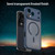 iPhone 18 Pro Max Fanying Series Precision Camera Hole PC Hybrid TPU Translucent Frosted Magnetic Phone Case - Cyan Blue