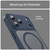 iPhone 18 Pro Max Fanying Series Precision Camera Hole PC Hybrid TPU Translucent Frosted Magnetic Phone Case - Cyan Blue