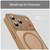 iPhone 18 Pro Max Fanying Series Precision Camera Hole PC Hybrid TPU Translucent Frosted Magnetic Phone Case - Desert Gold