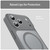iPhone 18 Pro Max Fanying Series Precision Camera Hole PC Hybrid TPU Translucent Frosted Magnetic Phone Case - Silver Grey