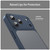 iPhone 18 Pro Max Fanying Series Precision Camera Hole PC Hybrid TPU Translucent Frosted Phone Case - Cyan Blue