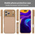 iPhone 18 Pro Max Fanying Series Precision Camera Hole PC Hybrid TPU Translucent Frosted Phone Case - Desert Gold