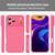 iPhone 18 Pro Max Fanying Series Precision Camera Hole PC Hybrid TPU Translucent Frosted Phone Case - Rose Red