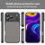 iPhone 18 Pro Max Fanying Series Precision Camera Hole PC Hybrid TPU Translucent Frosted Phone Case - Translucent Black