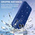 iPhone 18 Pro Max Fine Hole Glossy Glitter Magnetic TPU Phone Case with Same Color Hand Strap - Blue