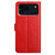 iPhone 18 Pro Max Flower Embossed Leather Phone Case - Red