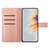 iPhone 18 Pro Max Flower Embossed Leather Phone Case - Rose Gold