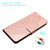 iPhone 18 Pro Max Flower Embossed Leather Phone Case - Rose Gold