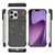 iPhone 18 Pro Max Frameless Half-Wrapped Carbon Fiber Texture PC Magnetic Phone Case - Black