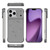 iPhone 18 Pro Max Frameless Half-Wrapped Carbon Fiber Texture PC Magnetic Phone Case - Gray