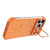 iPhone 18 Pro Max Frameless Half-Wrapped Carbon Fiber Texture PC Magnetic Phone Case - Orange