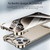 iPhone 18 Pro Max Frameless Metal Corner Pad Phone Case with Lens Film - Titanium Gray