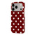 iPhone 18 Pro Max Full Coverage IMD Printed Retro Large Dots Pattern TPU Phone Case - Red