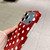 iPhone 18 Pro Max Full Coverage IMD Printed Retro Large Dots Pattern TPU Phone Case - Red